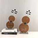 GobekUsa Crystal Guitar Sculpture Brown Glass Figurine for Home Decor
