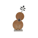 GobekUsa Crystal Guitar Sculpture Brown Glass Figurine for Home Decor