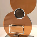GobekUsa Crystal Guitar Sculpture Brown Glass Figurine for Home Decor