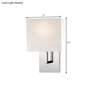 GobekUsa Modern Fabric Drum Wall Mount 1 Light Sconce in Black/White