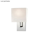 GobekUsa Modern Fabric Drum Wall Mount 1 Light Sconce in Black/White