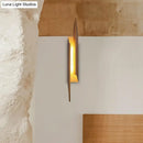 GobekUsa Modern Brown Wall Sconce with LED Light & Geometric Metal Shade for Living Room