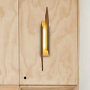 GobekUsa Modern Brown Wall Sconce with LED Light & Geometric Metal Shade for Living Room