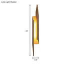 GobekUsa Modern Brown Wall Sconce with LED Light & Geometric Metal Shade for Living Room