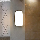 GobekUsa Modern Curved LED Wall Light Fixture in Simplicity Black - Warm/White Glow