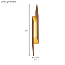 GobekUsa Modern Brown Wall Sconce with LED Light & Geometric Metal Shade for Living Room
