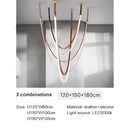 GobekUsa Designer Belt Light Dining Room Villa Living Room Chandelier