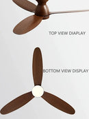 GobekUsa LED Ceiling Fan with Remote Control - American Modern Design - Ceiling Light Fan