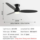 GobekUsa LED Ceiling Fan with Remote Control - American Modern Design - Ceiling Light Fan