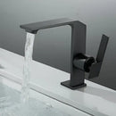 GobekUsa Brush Gold Basin Faucet: Solid Brass Bathroom Mixer Tap, Single Handle Deck Mounted