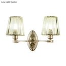 GobekUsa Modern Gold Crystal Wall Sconce with Tapered Flush Mount – Nordic Design, Ambient Lighting for Bedside