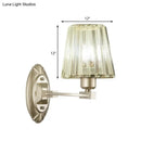 GobekUsa Modern Gold Crystal Wall Sconce with Tapered Flush Mount – Nordic Design, Ambient Lighting for Bedside