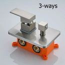 GobekUsa Brass Wall Mounted Shower Mixer Valve with Orange Control Handle