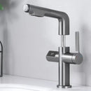 GobekUsa Brass Basin Faucet Set with Digital Display and Pull Out Function