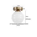 GobekUsa Creamy Glass Iron LED Ceiling Light - Modern Indoor Lighting Fixtures