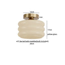 GobekUsa Creamy Glass Iron LED Ceiling Light - Modern Indoor Lighting Fixtures