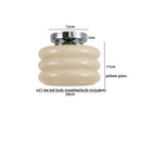 GobekUsa Creamy Glass Iron LED Ceiling Light - Modern Indoor Lighting Fixtures