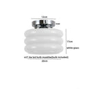 GobekUsa Creamy Glass Iron LED Ceiling Light - Modern Indoor Lighting Fixtures