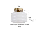 GobekUsa Creamy Glass Iron LED Ceiling Light - Modern Indoor Lighting Fixtures