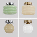 GobekUsa Creamy Glass Iron LED Ceiling Light - Modern Indoor Lighting Fixtures