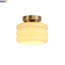 GobekUsa Creamy Glass Iron LED Ceiling Light - Modern Indoor Lighting Fixtures