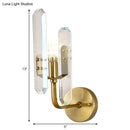 GobekUsa Modern Brass LED Wall Mounted Sconce Light with Crystal Shade for Living Room