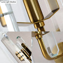 GobekUsa Modern Brass LED Wall Mounted Sconce Light with Crystal Shade for Living Room