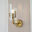 GobekUsa Modern Brass LED Wall Mounted Sconce Light with Crystal Shade for Living Room