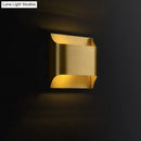 GobekUsa Golden Flush Wall Sconce - Modern Metal Wall Light for Stairs