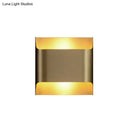 GobekUsa Golden Flush Wall Sconce - Modern Metal Wall Light for Stairs