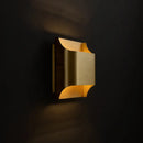 GobekUsa Golden Flush Wall Sconce - Modern Metal Wall Light for Stairs