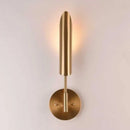 Modern brushed brass golden wall lamp for luxury bedroom decor by Decorbites