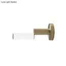 GobekUsa Postmodern LED Wall Sconce Light with Gold Metal Frame and Pipe Acrylic Shade for Bedroom
