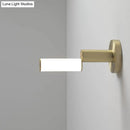 GobekUsa Postmodern LED Wall Sconce Light with Gold Metal Frame and Pipe Acrylic Shade for Bedroom
