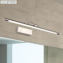 GobekUsa Sleek Tube Vanity Wall Light - Metal, LED Bathroom Sconce in Nickel/Brushed Brass - 18"/21.5" Width - Warm/White Lighting