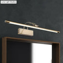 GobekUsa Sleek Tube Vanity Wall Light - Metal, LED Bathroom Sconce in Nickel/Brushed Brass - 18"/21.5" Width - Warm/White Lighting