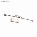 GobekUsa Sleek Tube Vanity Wall Light - Metal, LED Bathroom Sconce in Nickel/Brushed Brass - 18"/21.5" Width - Warm/White Lighting