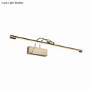 GobekUsa Sleek Tube Vanity Wall Light - Metal, LED Bathroom Sconce in Nickel/Brushed Brass - 18"/21.5" Width - Warm/White Lighting