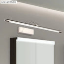 GobekUsa Sleek Tube Vanity Wall Light - Metal, LED Bathroom Sconce in Nickel/Brushed Brass - 18"/21.5" Width - Warm/White Lighting