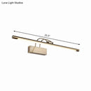 GobekUsa Sleek Tube Vanity Wall Light - Metal, LED Bathroom Sconce in Nickel/Brushed Brass - 18"/21.5" Width - Warm/White Lighting