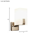 GobekUsa Frosted Glass Wall Sconce with Modern Nickel Mount, 1 Light
