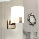 GobekUsa Frosted Glass Wall Sconce with Modern Nickel Mount, 1 Light