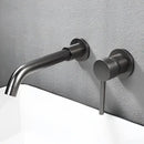 GobekUsa Brushed Gold In-Wall Black Basin Faucet Set for Bathroom Sink Mixer Tap