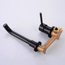 GobekUsa Brushed Gold In-Wall Black Basin Faucet Set for Bathroom Sink Mixer Tap