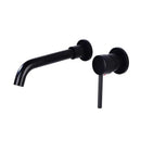 GobekUsa Brushed Gold In-Wall Black Basin Faucet Set for Bathroom Sink Mixer Tap
