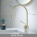 GobekUsa Brushed Gold Brass & Marble Bathroom Sink Faucet