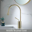 GobekUsa Brushed Gold Brass & Marble Bathroom Sink Faucet