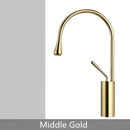 GobekUsa Brushed Gold Brass & Marble Bathroom Sink Faucet
