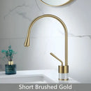 GobekUsa Brushed Gold Brass & Marble Bathroom Sink Faucet