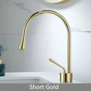GobekUsa Brushed Gold Brass & Marble Bathroom Sink Faucet